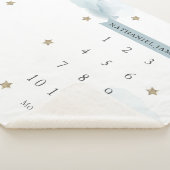 Gold Stars & Clouds Blue Boy Monatlicher Meilenste Sherpadecke (3/4)