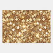 Gold Stars Confetti Geschenkpapier Set (Vorderseite 3)