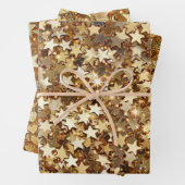 Gold Stars Confetti Geschenkpapier Set (Beispiel)
