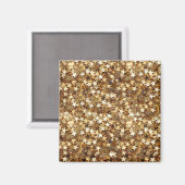 Gold Stars Confetti Magnet (Vorderseite/Rückseite)