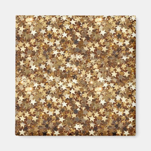 Gold Stars Confetti Magnet (Vorne)