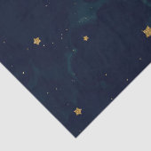 Gold Stars Dark Blue Night Sky Baby Dusche Party Seidenpapier (Ausschnitt)