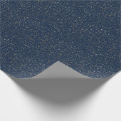 Gold Stars Deep Blue Geschenkpapier (Ecke)