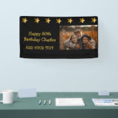 Gold Stars des 80. oder eines beliebigen Fotos Banner (Messe)