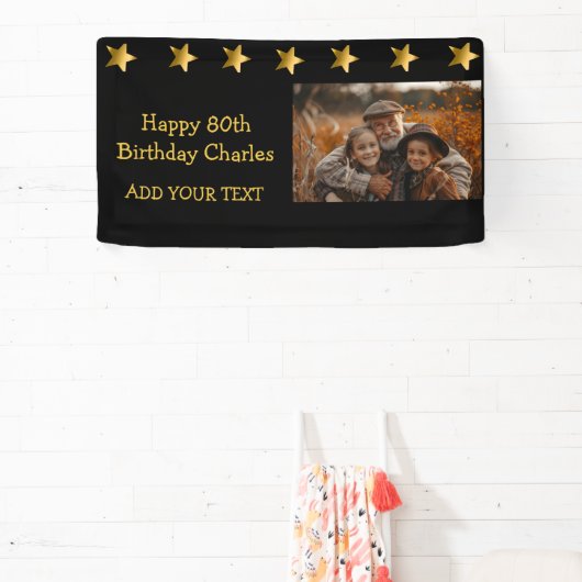 Gold Stars des 80. oder eines beliebigen Fotos Banner (InSitu)