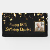 Gold Stars des 80. oder eines beliebigen Geburtsta Banner (Horizontal)