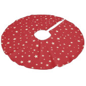 Gold Stars Design Weihnachtsbaumrock Leinenimitat Weihnachtsbaumdecke (Schrägansicht)