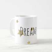 Gold Stars Dream Große Personalisierte Kaffeetasse (Vorderseite Links)