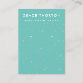 Gold Stars Earring Juwelier Display Card Visitenkarte
