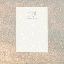 Gold Stars Earring Juwelier Display Holder Visitenkarte