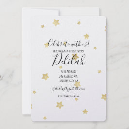 Gold Stars Einladung