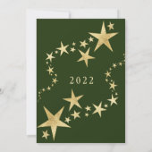 Gold Stars Einladung für neue Jahre (Rückseite)