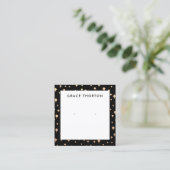 Gold Stars erhalten Black Juwelier Display Card Quadratische Visitenkarte (Stehend Vorderseite)
