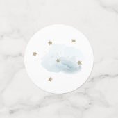 Gold Stars & Fluffy Clouds Babydusche Konfetti (Klein Vorderseite)