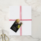 Gold Stars "Frohe Weihnachten" Geschenkanhänger (Mit Garn)