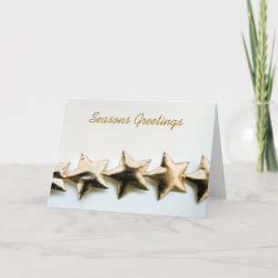 Gold Stars Frohen Festtage Card Feiertagskarte