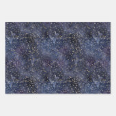 Gold Stars für Navy Night Sky Geschenkpapier Set (Vorderseite 3)