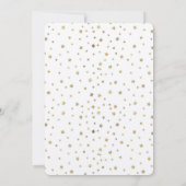 Gold Stars Geburtstag Einladung (Rückseite)