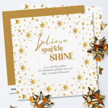 Gold Stars glauben Sparkle Shine Einfaches Elegant