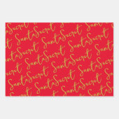 Gold Stars & Glitzern Personalisiert Red Geschenkpapier Set (Vorderseite 3)