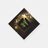 Gold Stars glühen Serviette (Ecke)