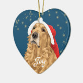 Gold Stars Golden Retriever Keramik Ornament (Links)