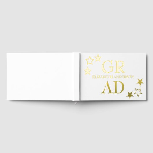 Gold Stars Grad Gästebuch (Voll)