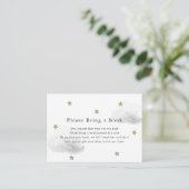 Gold Stars & Graue Wolken Bitte eine Reservekarte Begleitkarte (Stehend Vorderseite)