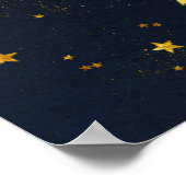 Gold Stars in der nächtlichen Luft Poster (Ecke)