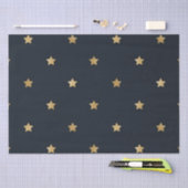 Gold Stars in Mitternachtschwarz Seidenpapier (Handwerk)