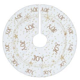 Gold Stars, JOY, Christmas, Polyester Weihnachtsbaumdecke