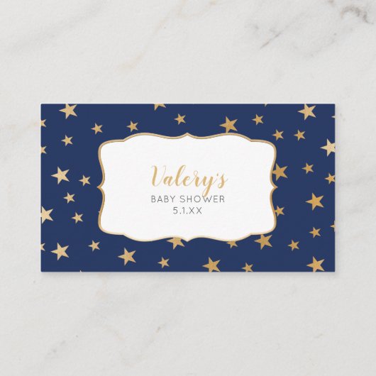 Gold Stars Jungen-Gewinnspiel-Karte Begleitkarte (Rückseite)