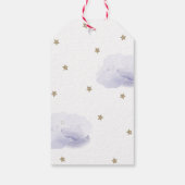 Gold Stars & Lavender Clouds Kinderdusche Vielen D Geschenkanhänger (Rückseite)