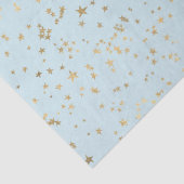 Gold Stars Light Blue Seidenpapier (Detail)