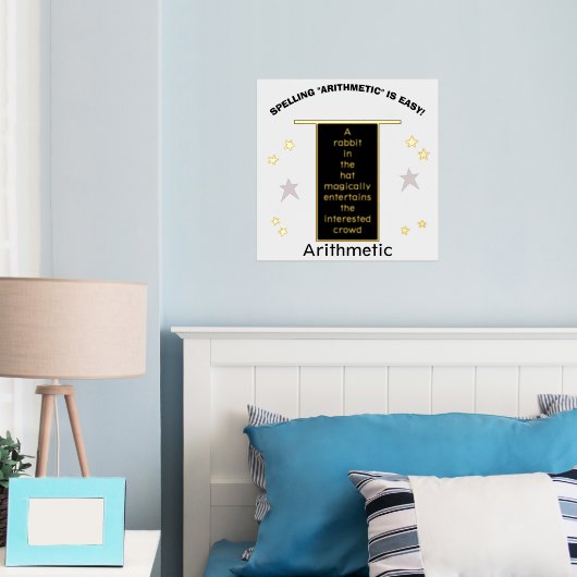 Gold Stars Magician Hat Rechtschreibung Arithmetik Foliendrucke (In Situ (Schlafzimmer))