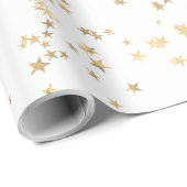 Gold Stars Minimalistisch Elegante Geschenkpapier (Rolleneckpunkt)