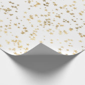 Gold Stars Minimalistisch Elegante Geschenkpapier (Ecke)