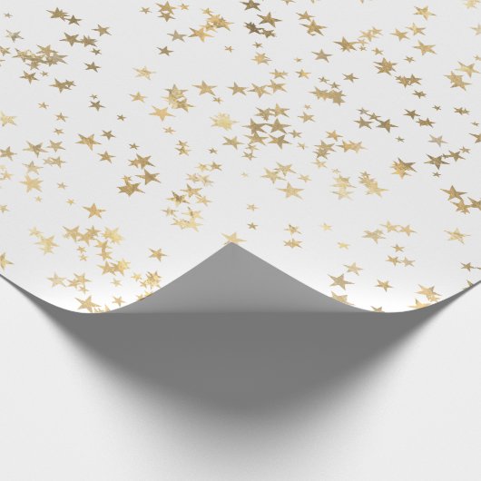 Gold Stars Minimalistisch Elegante Geschenkpapier (Ecke)