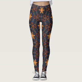 Gold Stars mit blauem Hintergrund Leggings