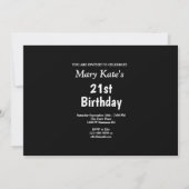 Gold Stars mit Botschaft am Schwarzen Geburtstag Einladung (Rückseite)