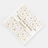 Gold Stars mit Botschaft zum Geburtstag Serviette (Ecke)