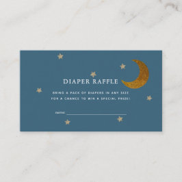 Gold Stars & Moon Baby Dusche Windeln Raffel Ticke Begleitkarte