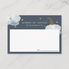 Gold Stars & Moon Baby Shower Cards Begleitkarte