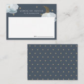 Gold Stars & Moon Baby Shower Cards Begleitkarte (Vorne/Hinten)
