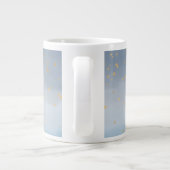 Gold Stars Moon Blue Ombre Jumbo-Tasse (Rückseite)