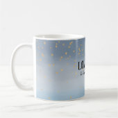 Gold Stars Moon Blue Ombre Kaffeetasse (Links)