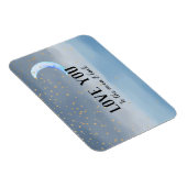 Gold Stars Moon Blue Ombre Magnet (Rechte Seite)