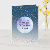 Gold Stars Moon Karte (Gelbe Blume)