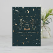 Gold Stars Moon Qr Code Save The Date