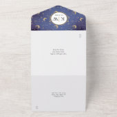 Gold Stars Moon Stars Celestial Spiritual Wedding All In One Einladung (Außenbereich)